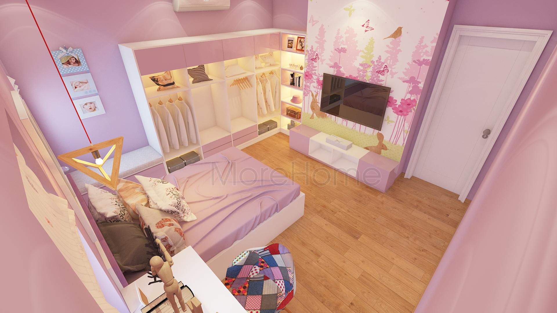 phòng ngủ bé gái