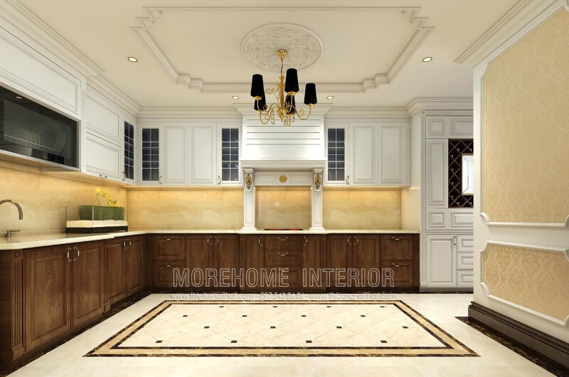 tu bep go tan co dien